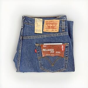Vintage Y2K 2009 Deadstock NWT Levis 550 Blue Denim Jeans 36x34 Relaxed Fit